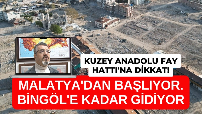 Kuzey Anadolu Fay Hattı'na dikkat! Malatya'dan başlıyor. Bingöl'e kadar gidiyor