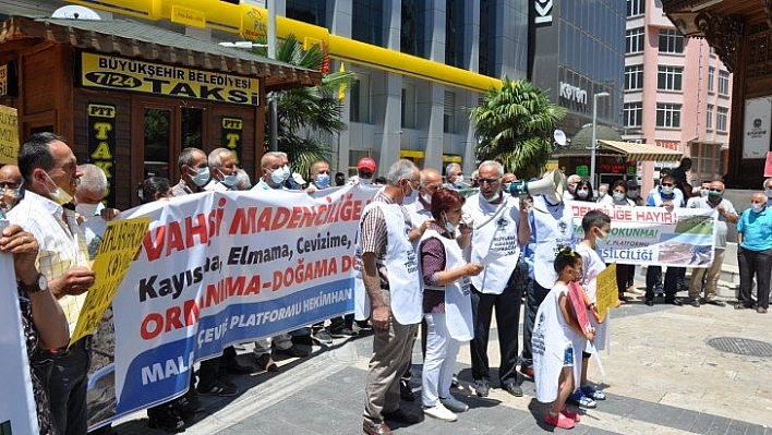 Maden ve taş ocaklarına tepki 