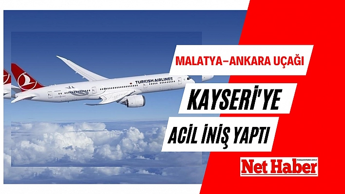 Malatya-Ankara uçağı Kayseri'ye acil iniş yaptı