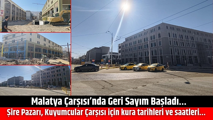 Malatya Çarşısı'nda Geri Sayım Başladı… Şire Pazarı, Kuyumcular Çarşısı için kura tarihleri ve saatleri…