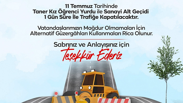 Malatya Çevreyolu'nda Trafik Kısıtlaması: 1 Günlüğüne Kapalı!