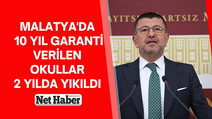 Malatya'da 10 yıl garanti verilen okullar 2 yılda yıkıldı