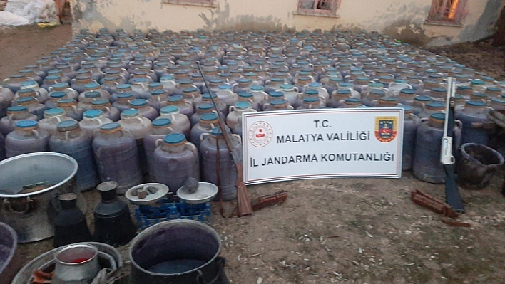 Malatya'da 13 bin 464 litre ele geçirildi