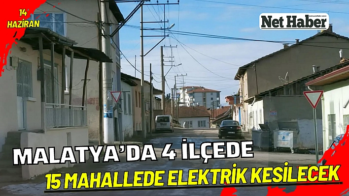 15 mahallede elektrik kesintisi