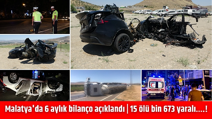 Malatya'da 6 aylık bilanço açıklandı | 15 ölü bin 673 yaralı….!