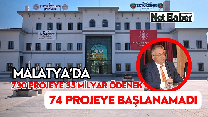 Malatya'da 730 projeye 35 milyar ödenek