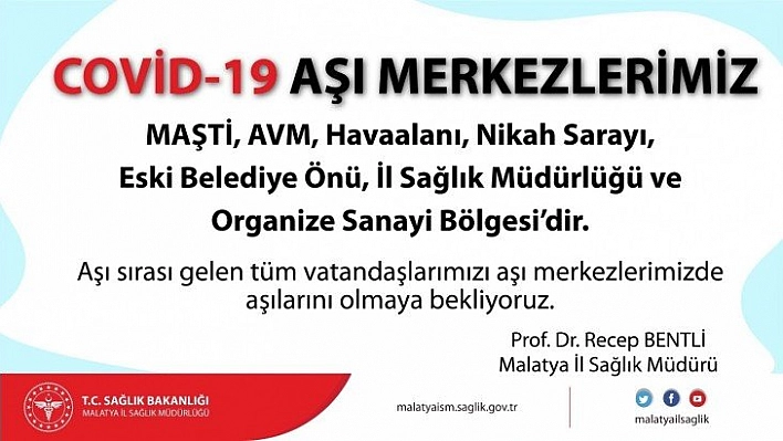 Aşı merkez sayısı arttırıldı