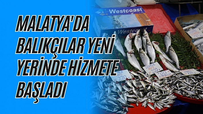 Malatya'da balıkçılar yeni yerinde hizmete başladı