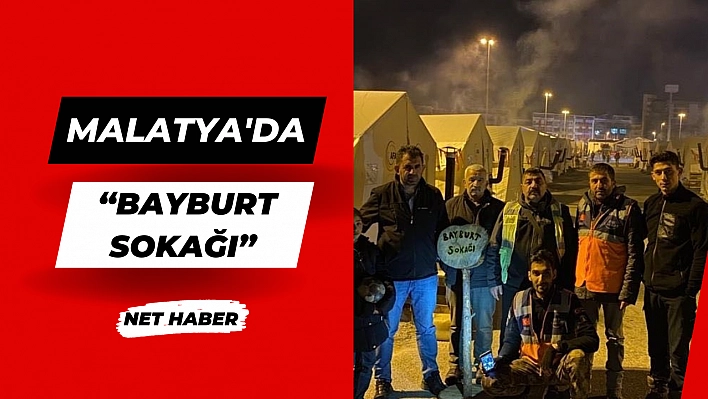 Malatya'da 'Bayburt Sokağı'