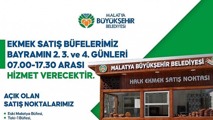 MEGSAŞ Ekmek Büfeleri Bayramda da Hizmette! İşte Açık Büfe Adresleri...