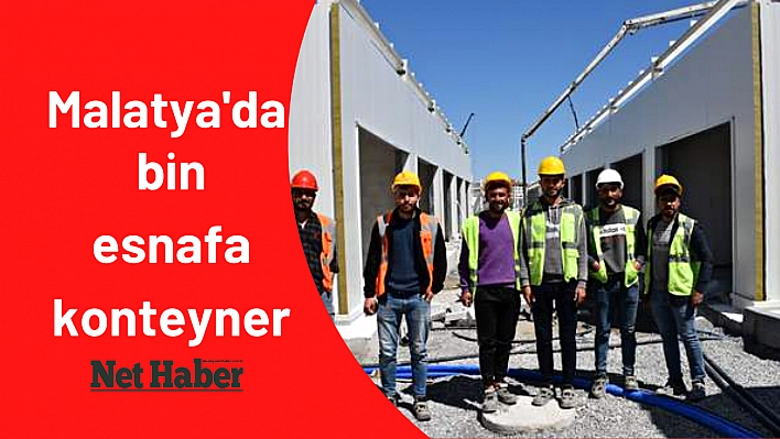 Malatya'da bin esnafa konteyner