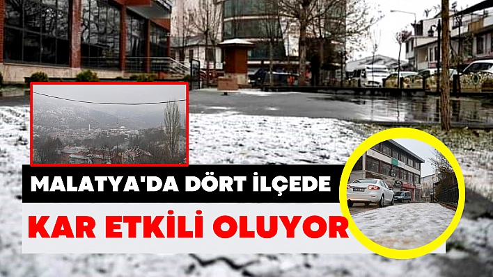 Malatya'da dört ilçede kar etkili oluyor