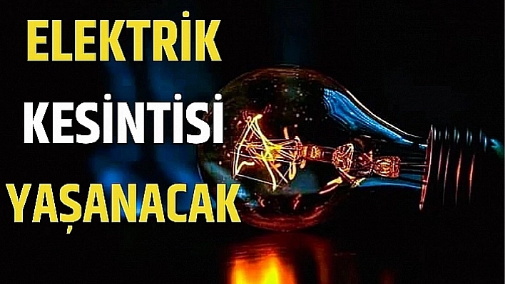 Malatya'da elektrik kesintisi! 25 Temmuz 2025 Malatya elektrik kesintisi listesi...