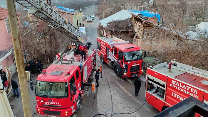 Malatya'da ev yangını