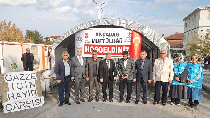 Malatya'da gazze icin hayır çarşısı açıldı