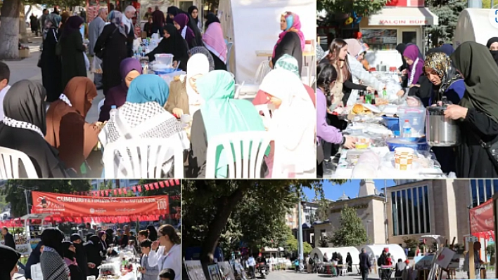 Malatya'da Gazze yararına açılan kermese yoğun ilgi