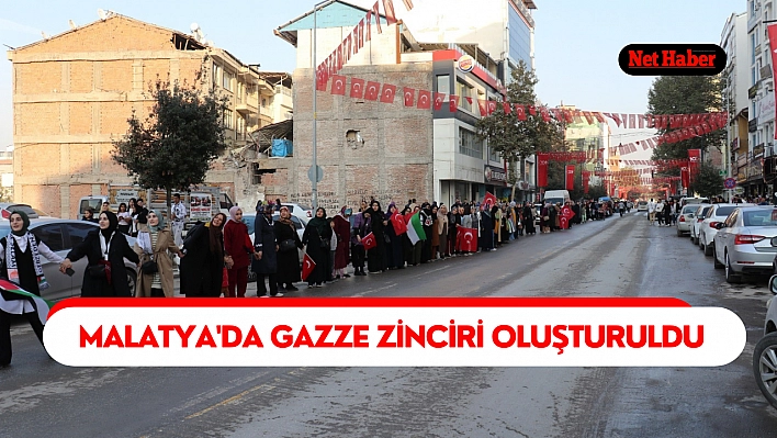 Malatya'da Gazze zinciri oluşturuldu