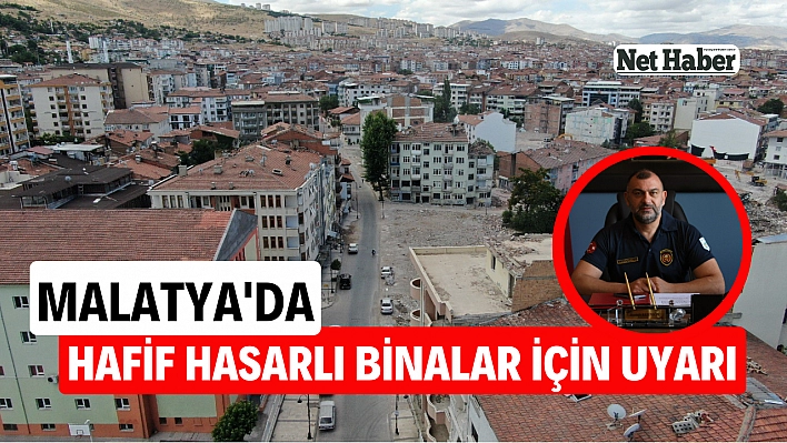 Hafif hasarlı binalar için uyarı