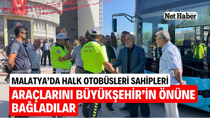 Büyükşehir'in önüne araçlarını bağladılar 