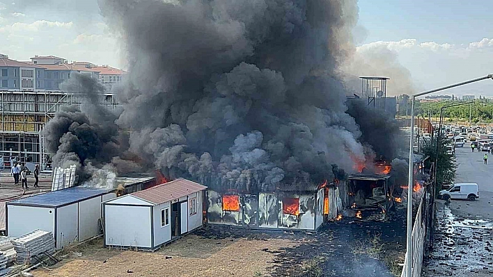 Malatya'da korkutan yangın..! TOMA ile müdahale edildi