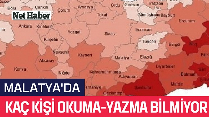 Malatya'da  kaç kişi okuma-yazma bilmiyor