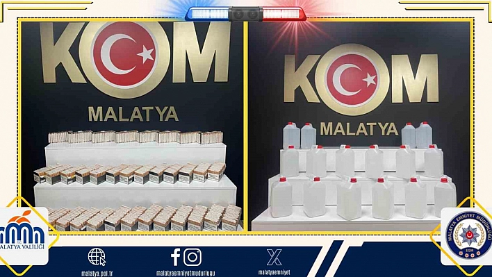 Malatya'da kaçakçılık operasyonu: Makaron ve etil alkol ele geçirildi