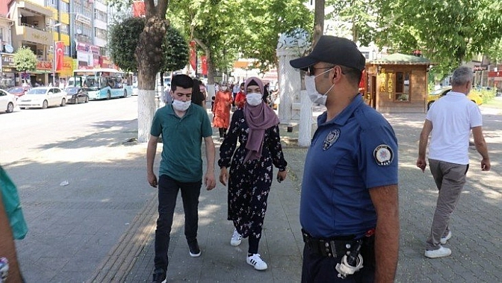 Malatya'da maskesiz sokağa çıkanlara ceza