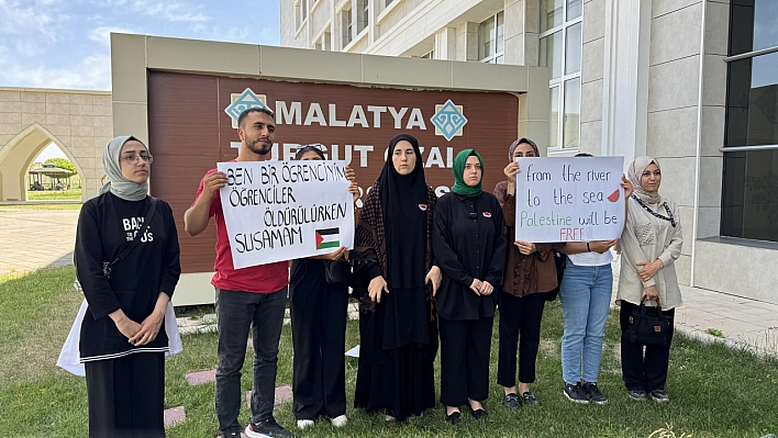 Malatya'da Öğrencilerden Tepki! 'Soykırımı Kınıyoruz, Adalet İstiyoruz!'