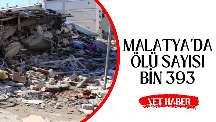 Malatya'da ölü sayısı bin 393