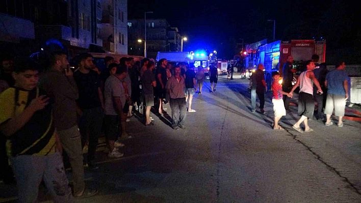 Şantiyede yangın paniğ