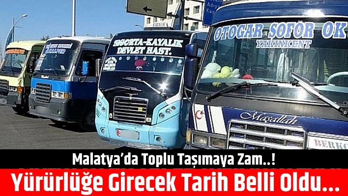 Malatya'da toplu taşımaya zam yolda! İşte Detaylar...