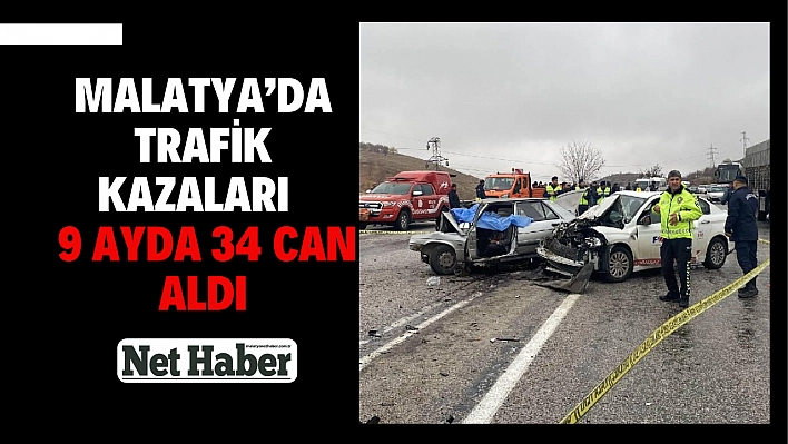 Malatya'da trafik kazaları 9 ayda 34 can aldı