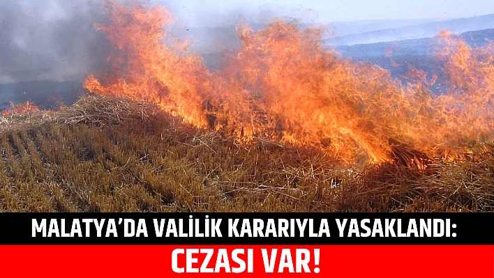 Malatya'da valilik kararıyla yasaklandı: Cezası var!