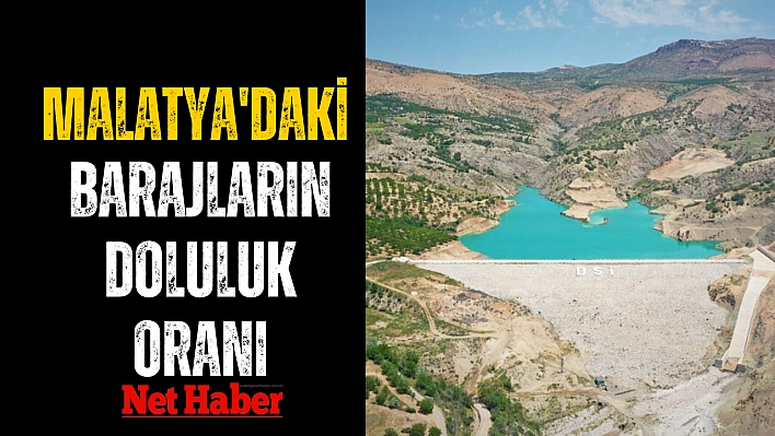 Malatya'daki barajların doluluk oranı