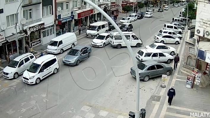 Malatya'daki trafik kazaları kameralarda