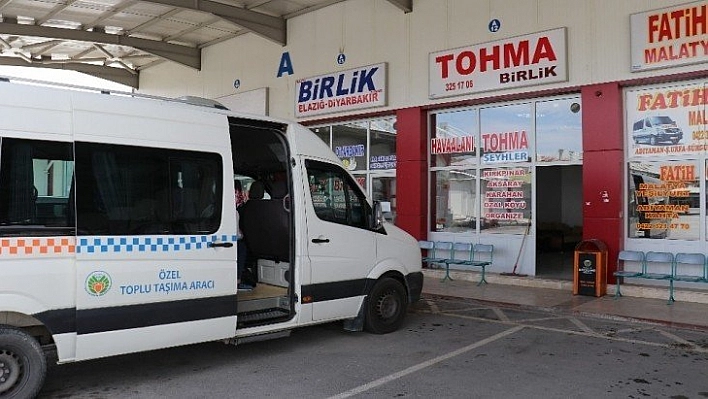 Malatya'dan 1 ay sonra ilk kez minibüs seferi yapıldı