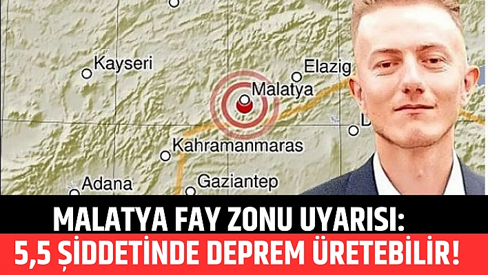 Malatya fay zonu uyarısı: 5,5 şiddetinde deprem üretebilir!