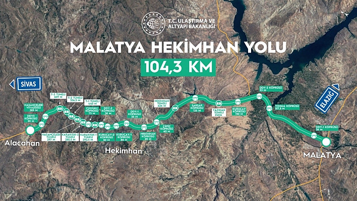 Malatya- Hekimhan bölünmüş yolu açılıyor