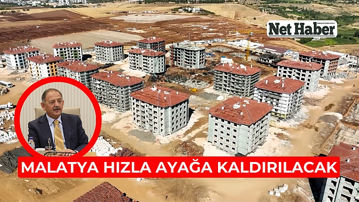 Malatya hızla ayağa kaldırılacak