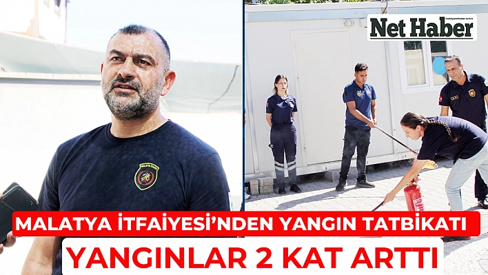 Malatya İtfaiyesi'nden yangın tatbikatı