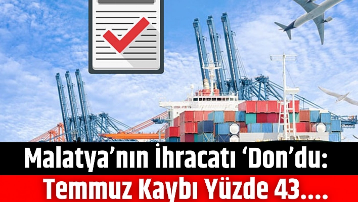 Malatya'nın ihracatı 'don'du: Temmuz kaybı yüzde 43