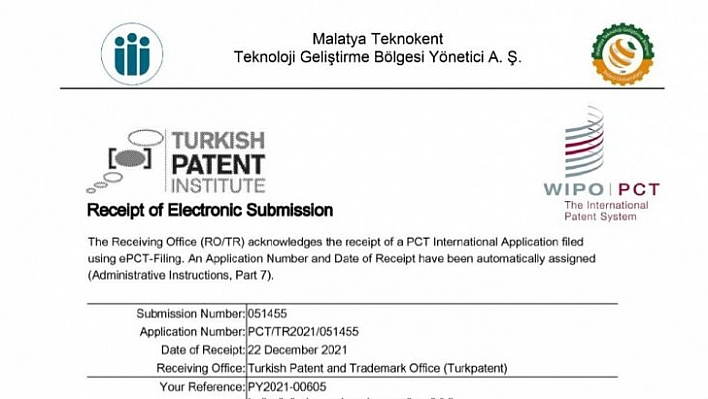 İlk patent başvurusu yapıldı