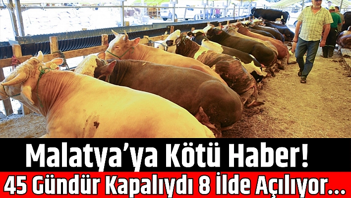 Malatya'ya Kötü Haber: 45 Gündür Kapalıydı 8 İlde Açılıyor…