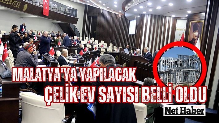 Malatya'ya yapılacak çelik ev sayısı belli oldu