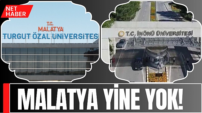 Malatya yine yok!