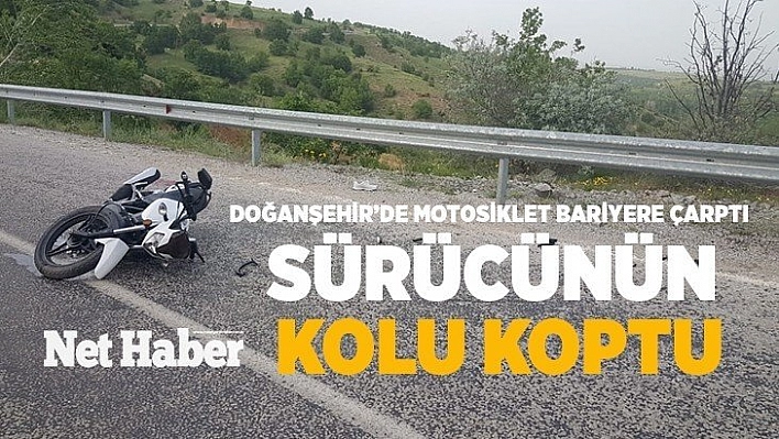 Malatya'da motosiklet bariyere çarptı