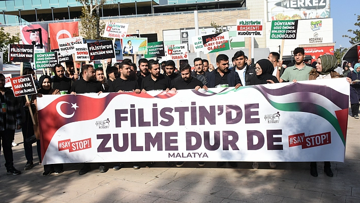 Malatyalı gençler saldırıları protesto etti