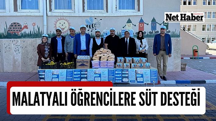 Malatyalı öğrencilere süt desteği