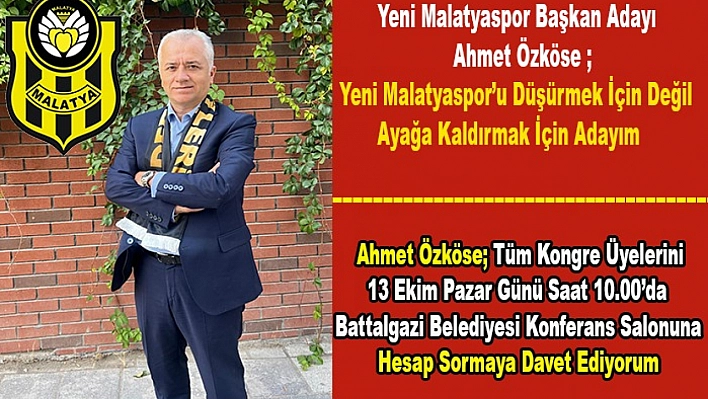 Malatyaspor için Son Şans! Malatyaspor'u Düşürmek İçin Değil Ayağa Kaldırmak İçin Aday!