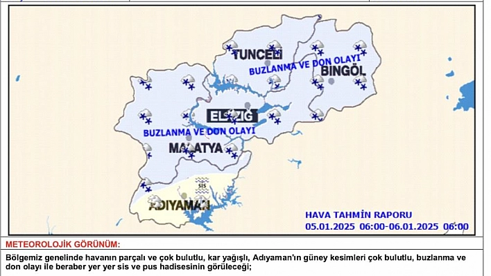 Meteoroloji Elazığ'ı Uyardı!